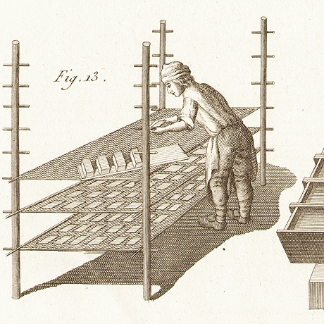 приготовление столярного клея. старинная гравюра, 1770-е гг.
