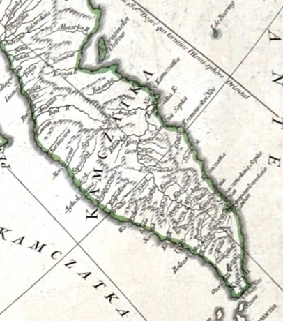 сибирь и дальний восток на гравированной карте 1753 года