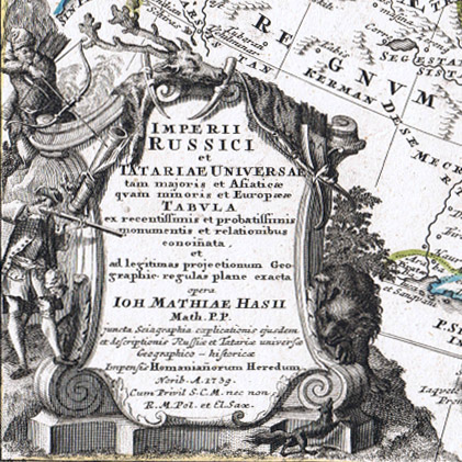 российская империя от финляндии до сахалина. антикварная карта 1739 года