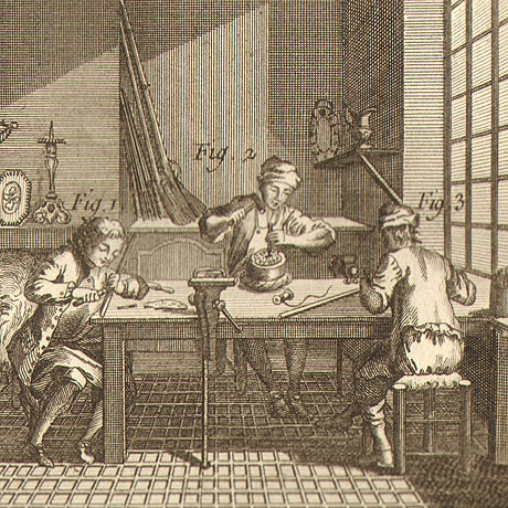 мастерская гравера. гравюра на меди, xviii в.