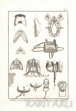 изготовление упряжи, дидро, серия ремесла