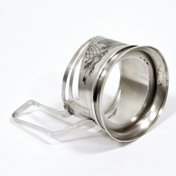 подстаканник стадион "лужники". серебро 875 пробы