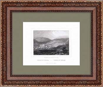 Императорский дворец в Ореанде, Крым. Старинная гравюра