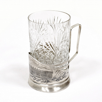 Подстаканник стадион "Лужники". Серебро 875 пробы