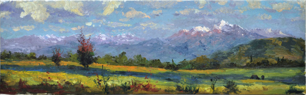 Кыргызстан. В горной долине. Авторская живопись