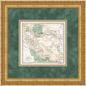 Карта Персии, торговые пути. 1908 г.