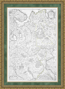 Карта Московии (Русского царства) 1780 года, автор - первый королевский географ Гийом Делиль. Раритет музейного уровня