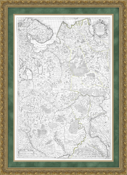 Карта Московии (Русского царства) 1780 года, автор - первый королевский географ Гийом Делиль. Раритет музейного уровня