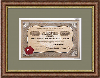 Пивоварня Хольстен. Акция на 400 марок 1966 года