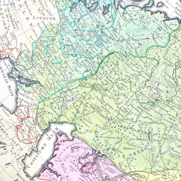 карта российской империи 1786 года. гравированная с ручной раскраской, коллекционный раритет