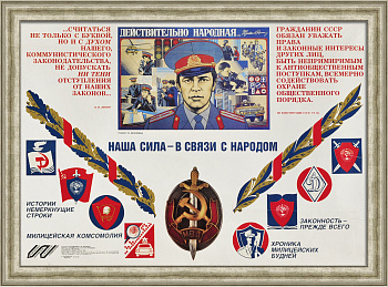Милиция: наша сила - в связи с народом! Редкий агитационный плакат «перестройки»
