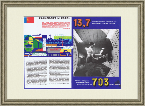 Транспорт и связь. Советский плакат 11 пятилетки