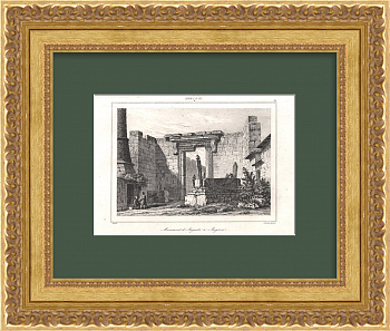 Древняя Армения. Храм Августа в Ангоре, старинная гравюра