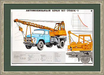 Автомобильный кран КС-2561К-1. Большой, советский плакат