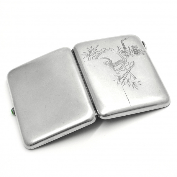 индустриализация в ссср. уникальный, старинный портсигар