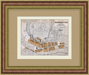 Железноводская группа,план. Кавказ, старинная карта