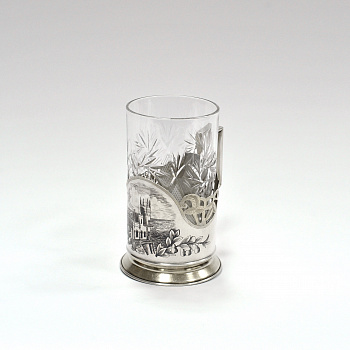 Старинный серебряный подстаканник, 1954 г. Ласточкино гнездо, Крым