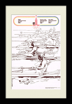 Академическая гребля. Советский плакат к Олимпиаде 1980 года