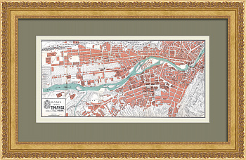 Тбилиси, Грузия. Дореволюционная старинная карта