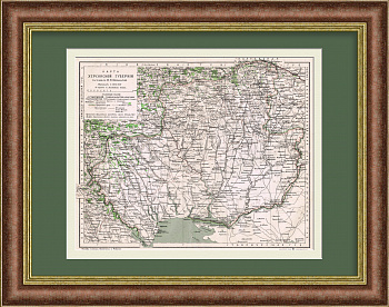 Херсонская губерния. Антикварная карта 1903 года