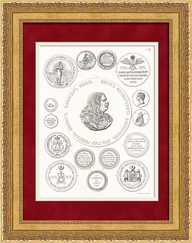 Награды Российской империи. Яков Долгоруков - генерал-кригскоммисар, наместник Сибири. Редкая гравюра