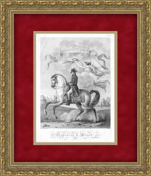 Наполеон I Бонапарт. Редкая большая гравюра 1806 года