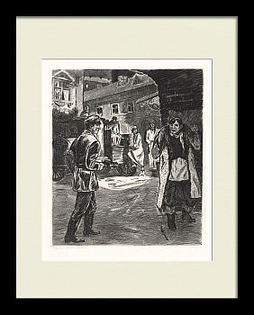 Рабоче-крестьянская милиция в действии: Борьба началась. Старинный офорт