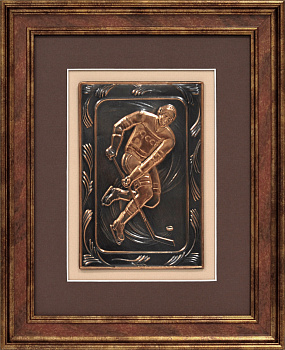 Хоккей с шайбой: Нападающий. Винтажное панно