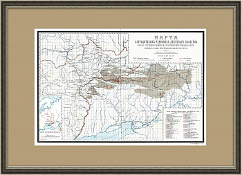 Антрацитовые рудники Донецкого угольного бассейна. Старинная карта