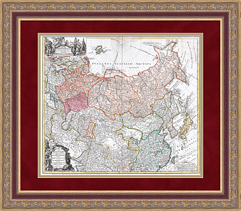 Российская империя от Финляндии до Сахалина. Антикварная карта 1739 года