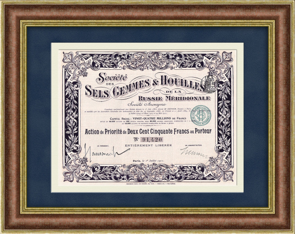 Уголь и каменные соли Юга России, Акция 1911 г. 