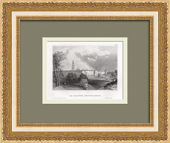 Троице-Сергиева лавра, Сергиев Посад. Старинная гравюра 19 века