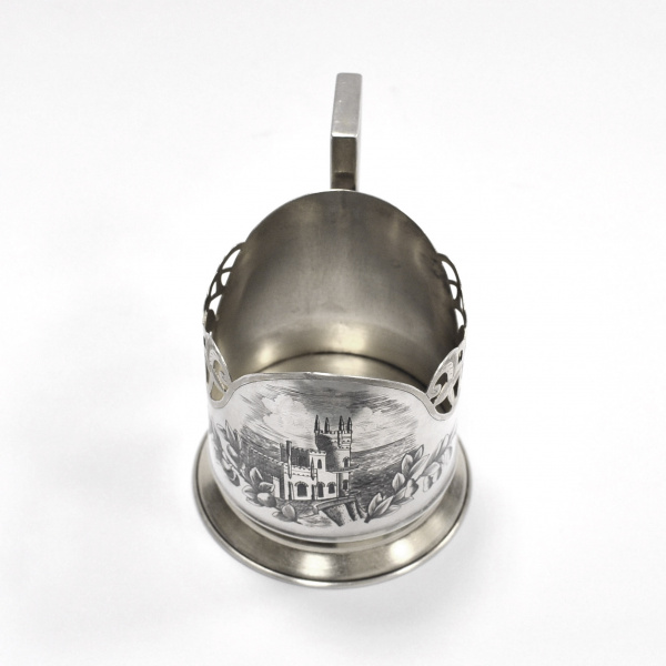 старинный серебряный подстаканник, 1954 г. ласточкино гнездо, крым