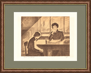 МВД: работа с несовершеннолетними. Старинная литография