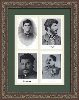 Иосиф Сталин: портреты разных лет. Антикварная тиражная графика, панно