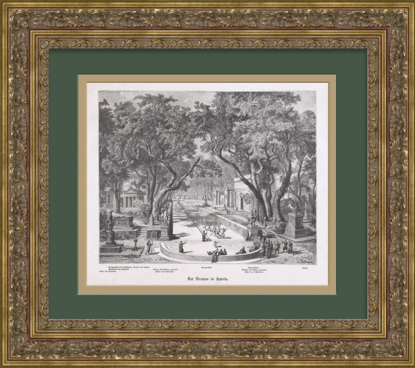 Древняя Спарта. Ксилография 19 века