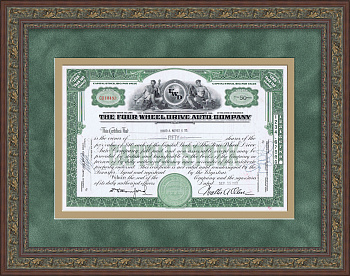 Автомобильная компания FWD: Сертификат на 50 акций