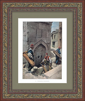 Водоносы в Константинополе. Старинная фототипия