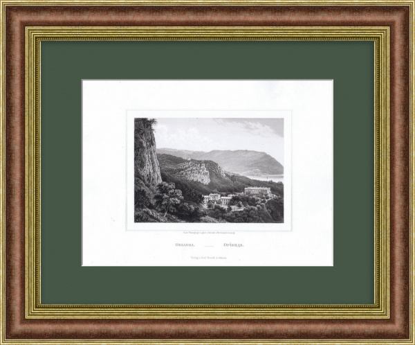 Ореанда, Крым. Старинная гравюра