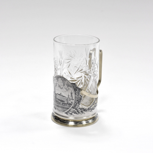 Серебряный, старинный подстаканник, 1965 г. Московский Кремль, Большой Кремлевский дворец