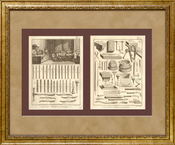 Мастерская гравера. Гравюра на меди, XVIII в.