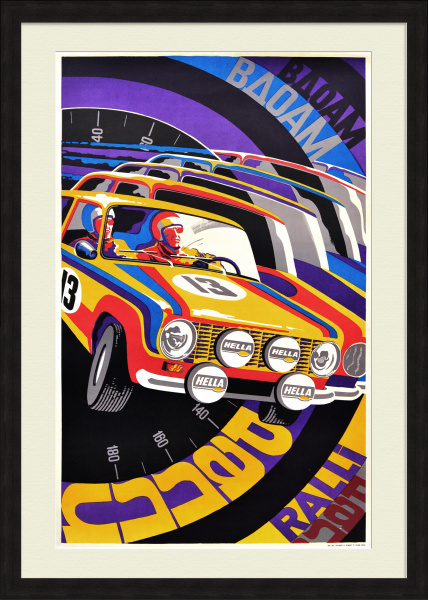 Ралли, автогонки. Редкий, малотиражный плакат