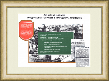 Основные задачи юридической службы в народном хозяйстве. Советский, агитационный плакат