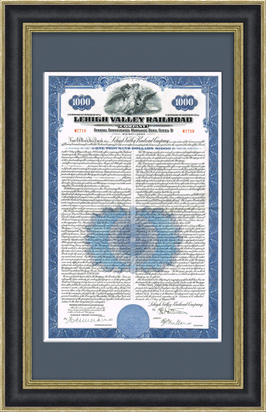 Облигация железнодорожной компании Lehigh Valley Railroad