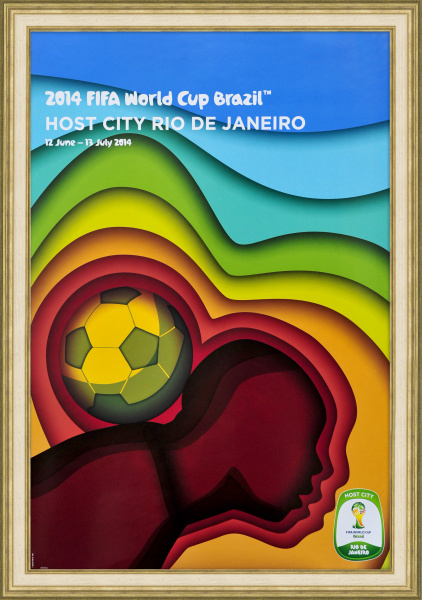 Чемпионат мира по футболу в Бразилии, Рио-де-Жанейро. Малотиражный плакат
