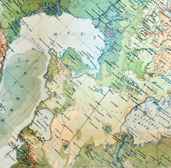 юго-западная часть ссср: средняя азия, иран, китай и тд. карта штаба ркка