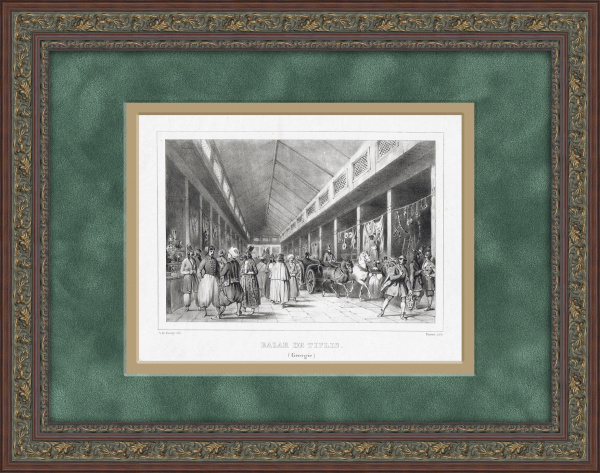 Базар в Тифлисе (Грузия), литография