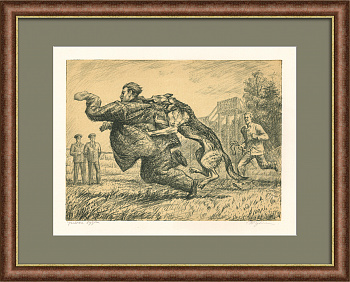 МВД: учебные будни. Редкая, советская гравюра