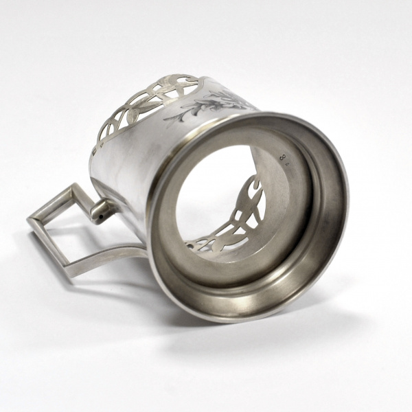 старинный серебряный подстаканник, 1954 г. ласточкино гнездо, крым